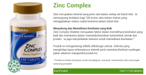 Zinc Complex Salah Satu Produk Penting Ibu Berpantang
