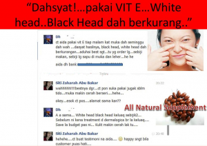 Vita E Complex Bantu hilangkan blackhead dan whitehead