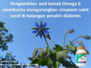 Pengambilan omega 6 dapat mengurangkan kebas tangan dan kaki di kalangan pesakit diabetes