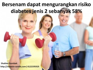 Senaman terbukti dapat mengurangkan simptom diabetes sehingga 58%