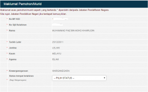 Kemaskini maklumat anak