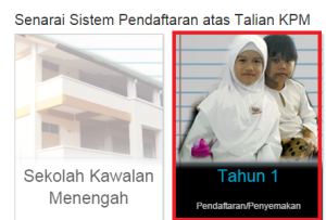 Pilih Pendaftaran Tahun Satu