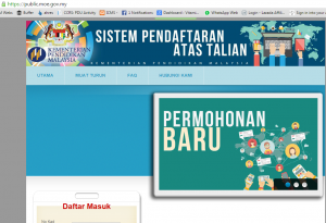 Laman Web Rasmi untuk pendaftaran tahun 1 secara atas talian