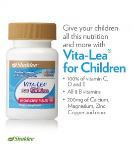 Vitalea For Children mengandungi kesemua khasiat vitamin dan mineral diperlukan oleh kanak-kanak