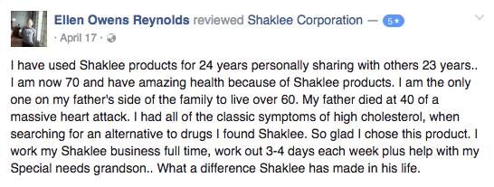 Pengguna Shaklee selama 24 tahun