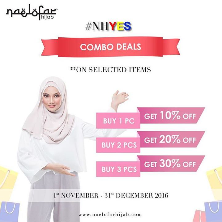 Naelofar Hijab Year End Sales 2016