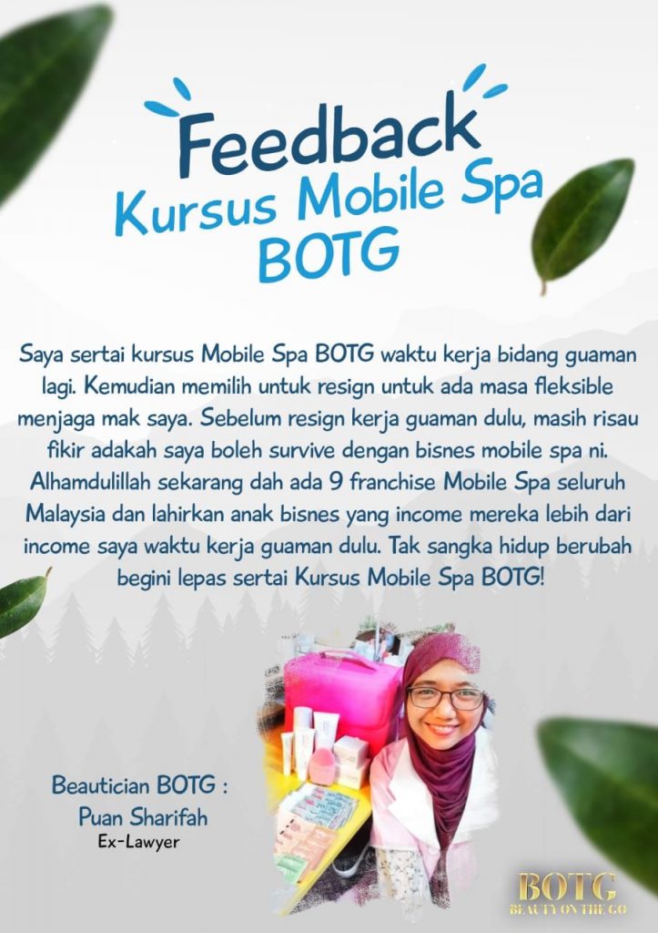 Seorang Peguam Pun Buat Bisnes Mobile SPA BOTG