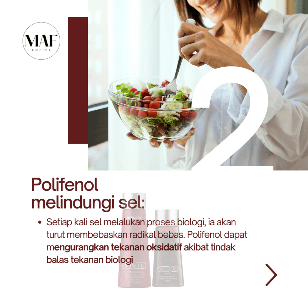 Polifenol bantu tingkatkan tenaga selular perlindungan dari radikal bebas