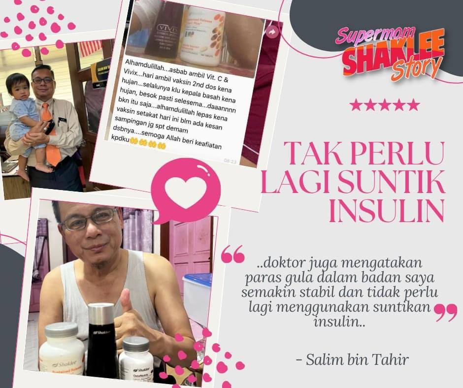 Testimoni pelanggan Vivix dan Vitamin C: Doktor sahkan paras gula stabil, tidak perlu lagi suntik insulin. Juga bantu pemulihan selepas vaksin. Bukti keberkesanan Polifenol untuk Diabetes