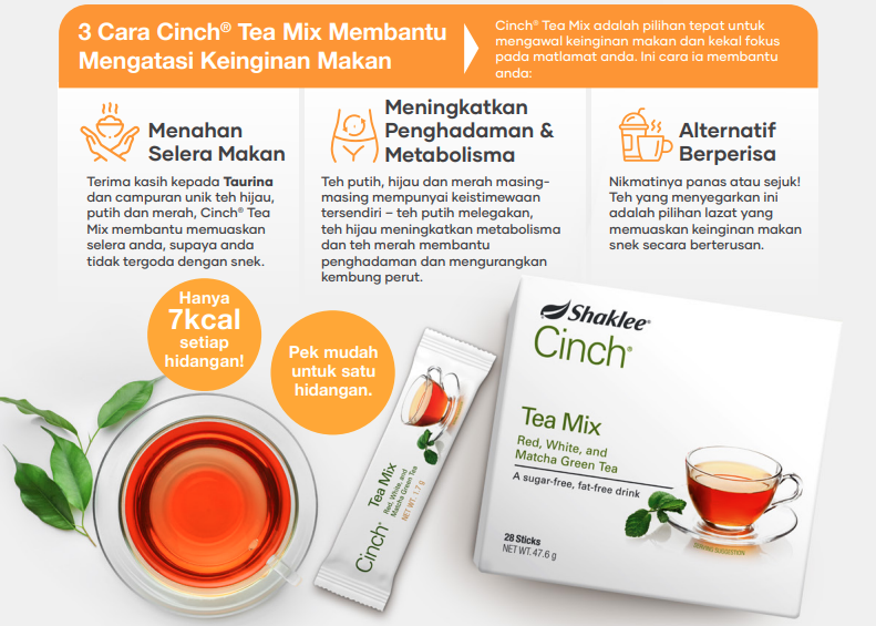 Cinch tea membantu cergas, fokus dan brain booster ketika berpuasa